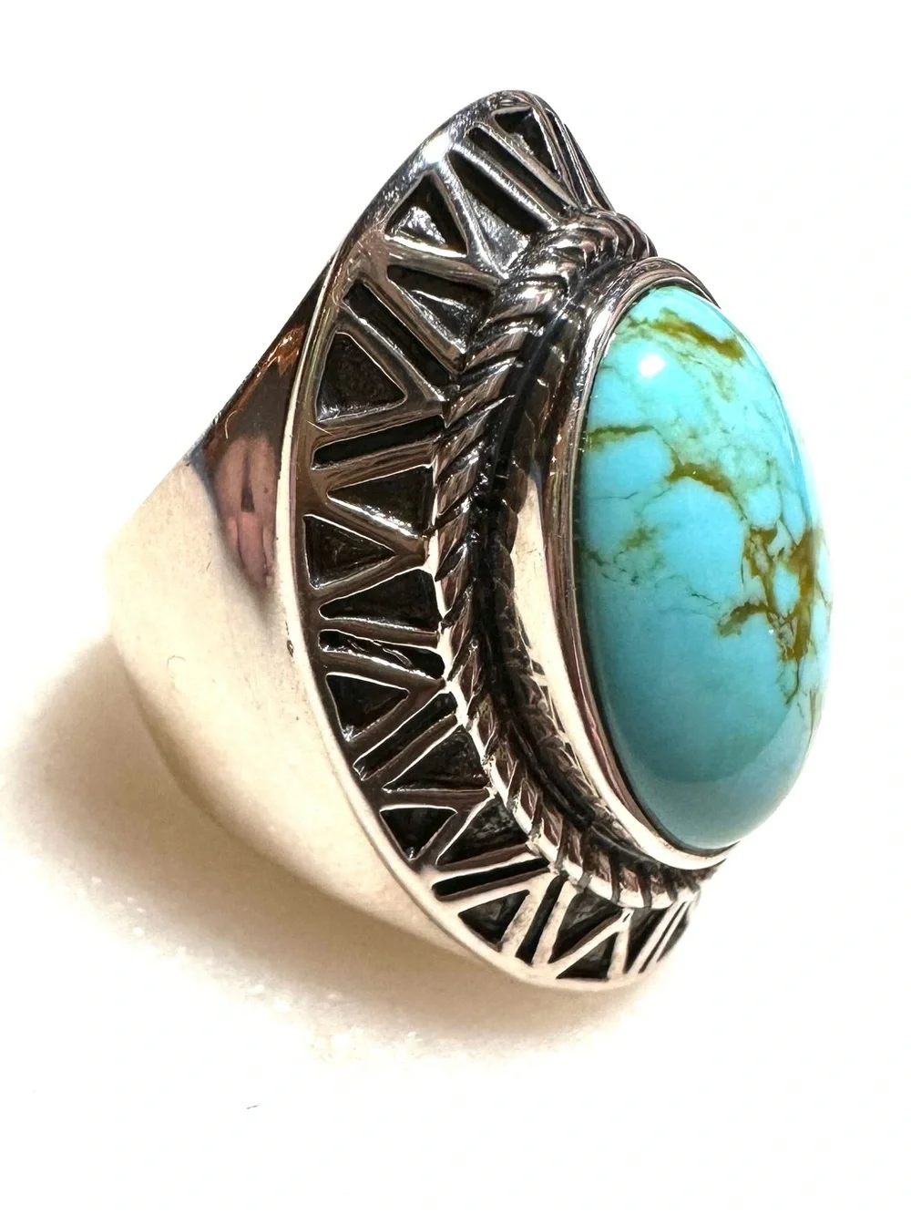 Jay King Campitos Turquoise Oval Cabochon Sterling Silver Ring